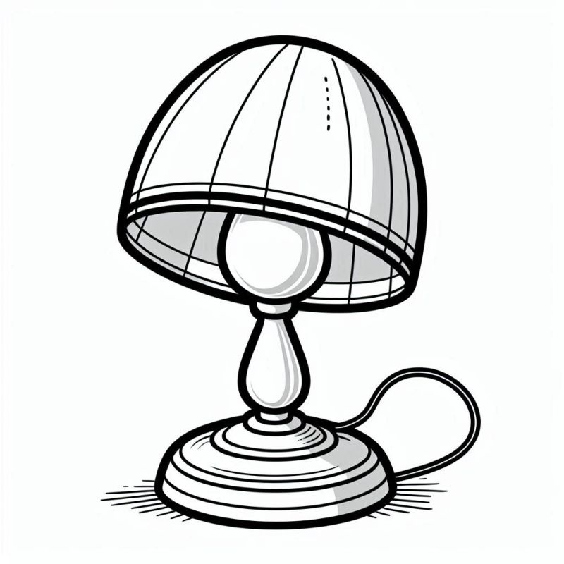 Crie e Pinte: Desenho de Abajur Clássico Incrível