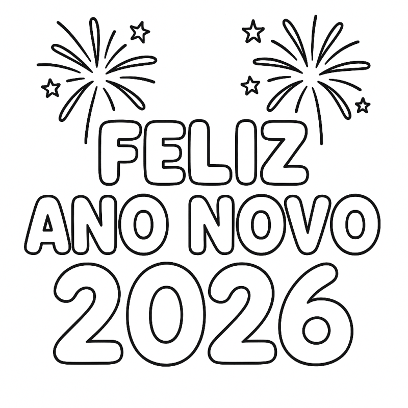 Desenhe e Celebre: Feliz Ano Novo 2026
