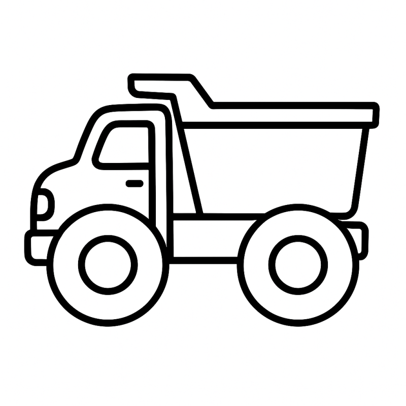 Colorir Caminhão Basculante: Criatividade em Perfil