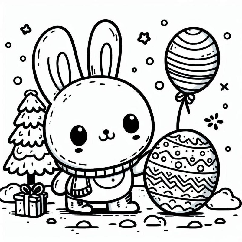 desenho para colorir de pascoa