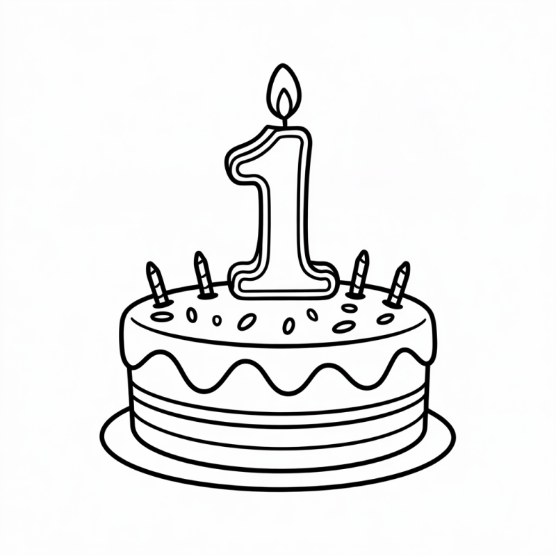 Colorindo um Maravilhoso Bolo de Aniversário com Velas