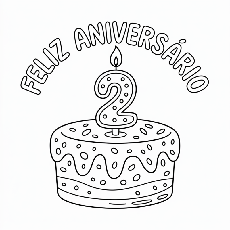 Colorindo um Bolo de Aniversário Especial