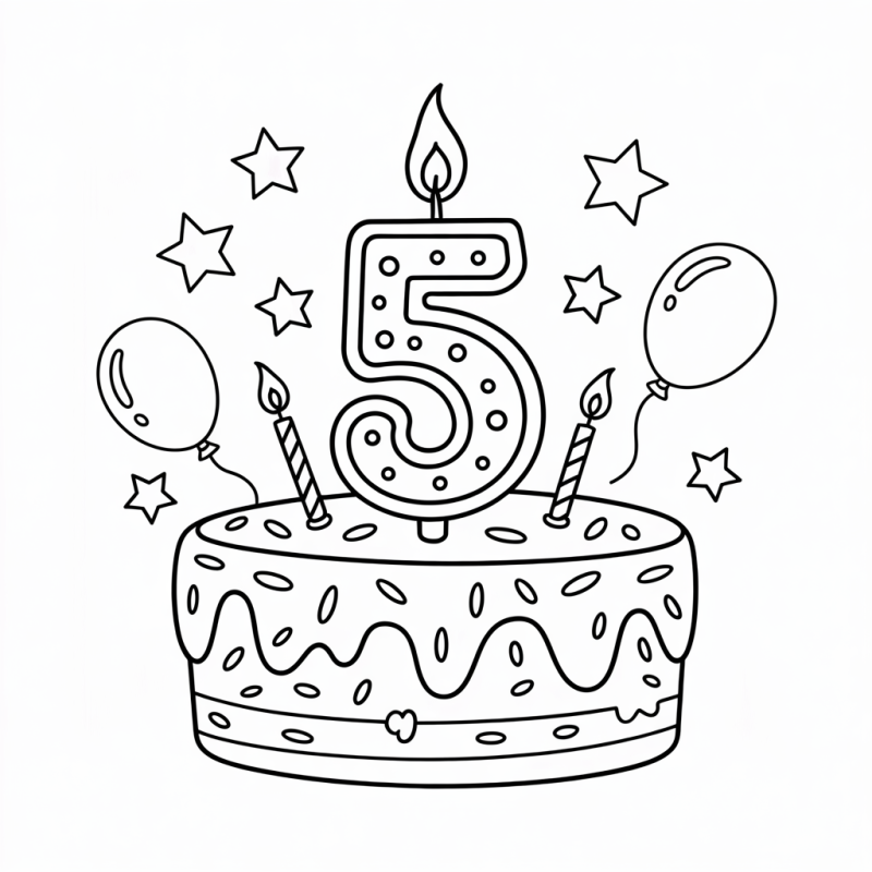 Bolo de Aniversário para Pintar e Comemorar