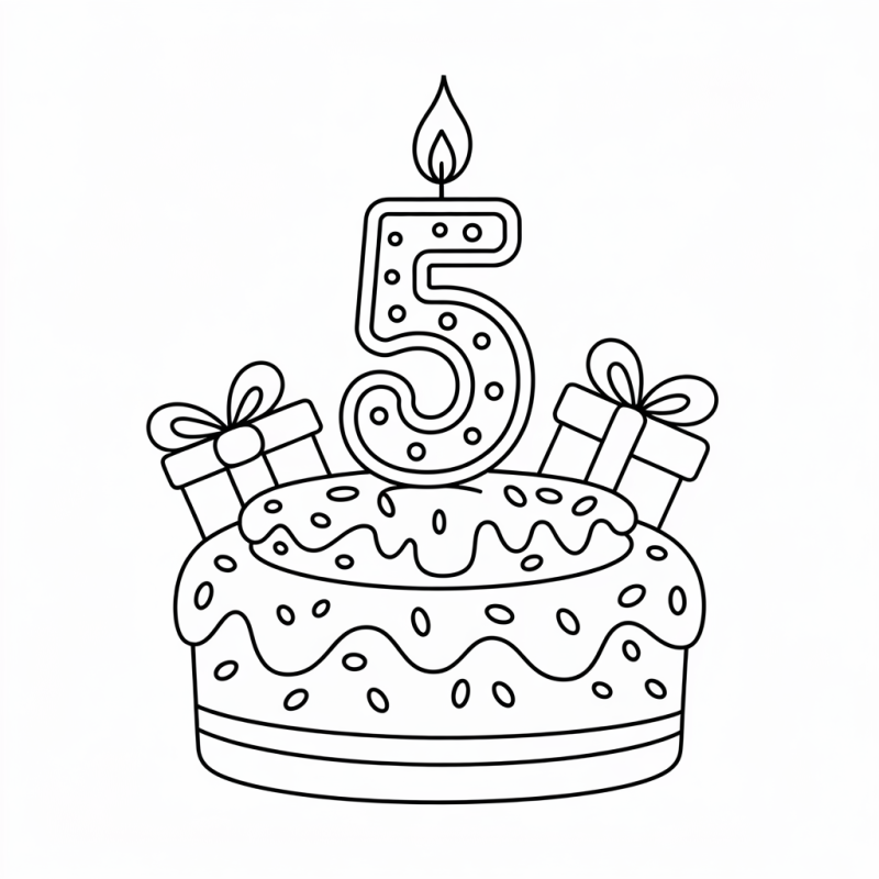 Colorindo um Especial Bolo de Aniversário