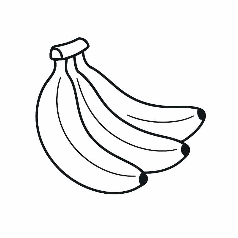 Cacho de Bananas: Desenho Exclusivo para Colorir