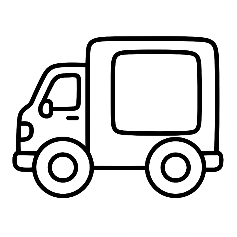 Desenho Simples de Caminhão para Colorir