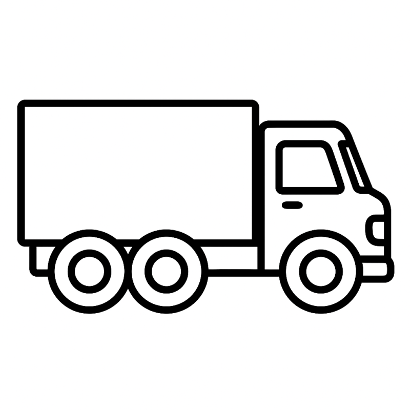 Desenho de Contorno de Caminhão para Colorir