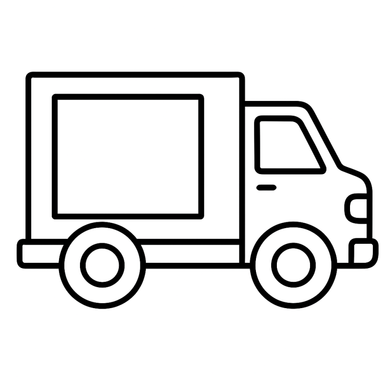 Desenho de Caminhão Simples para Imprimir e Colorir
