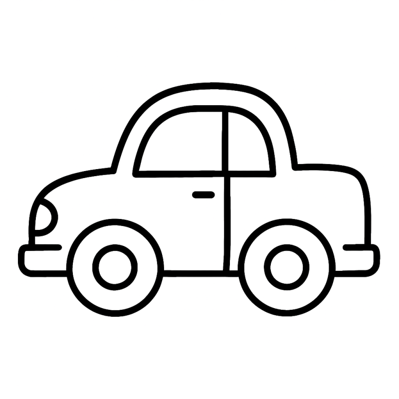 Desenho de Carro Clássico para Colorir