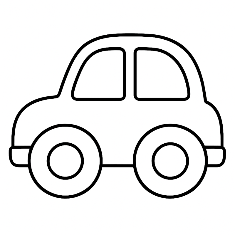 Desenho Simples de Carro para Colorir