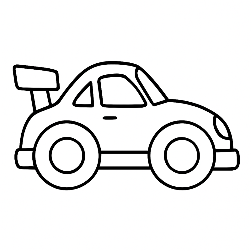Desenho Simples de Carro Esportivo para Colorir