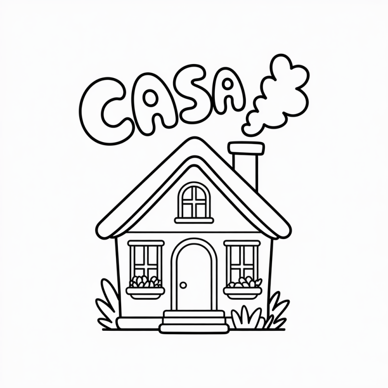 Descubra a Casa Encantadora para Colorir