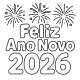 Desenhos de Feliz Ano Novo 2026