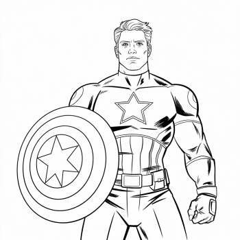 Desenhos do Capitão América para Colorir