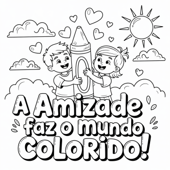 Desenhos com Frases Positivas para Colorir