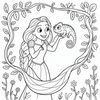 Desenhos de Rapunzel para Colorir