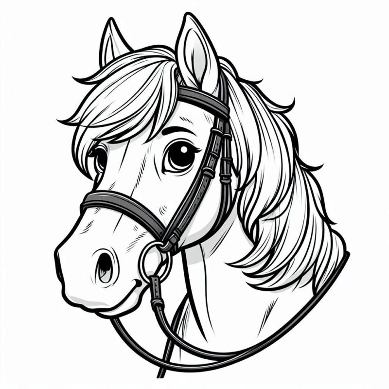 desenho para colorir de cavalo
