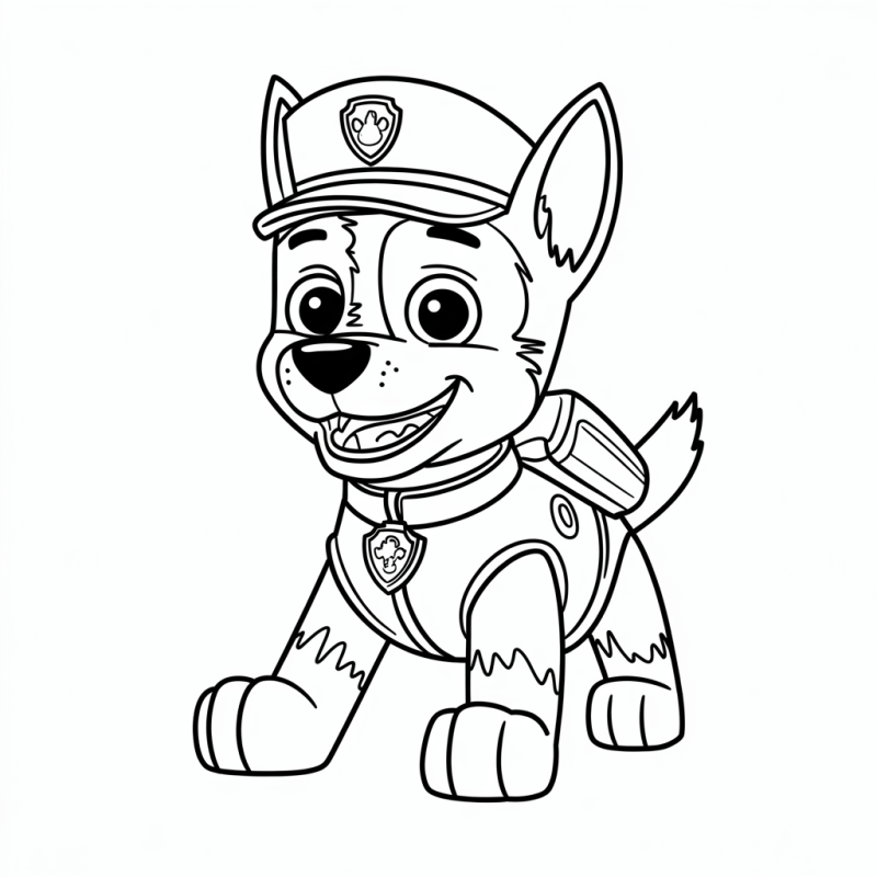 Desenho do Chase da Patrulha Canina para colorir