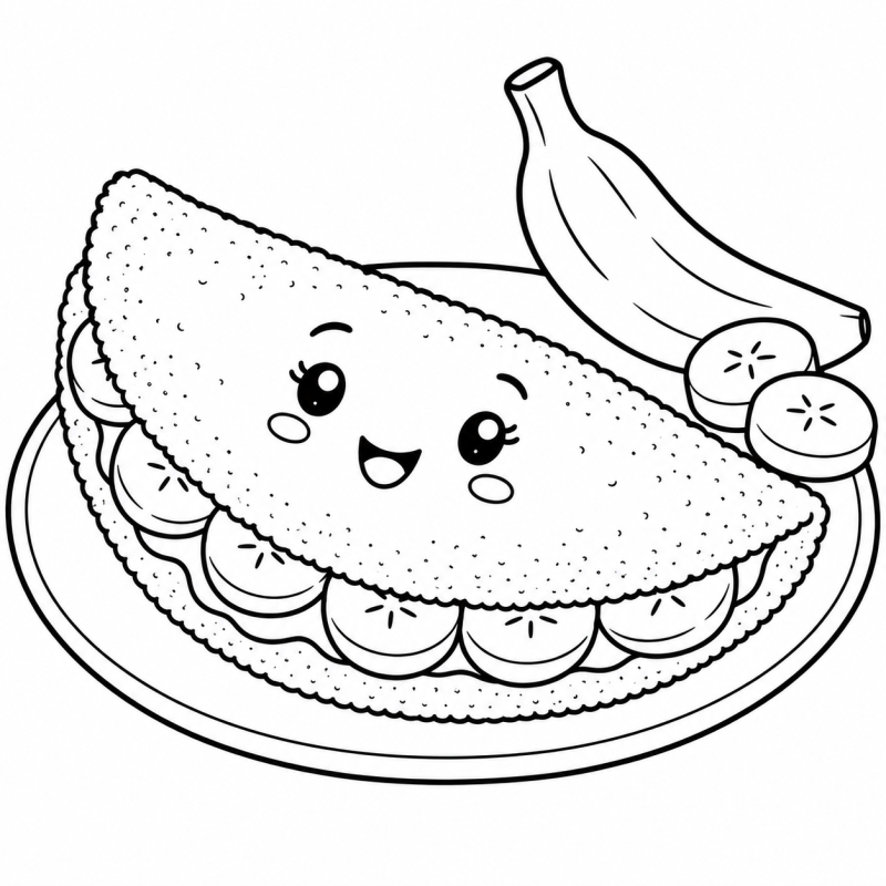 Tapioca Fofa em desenho de contorno para colorir
