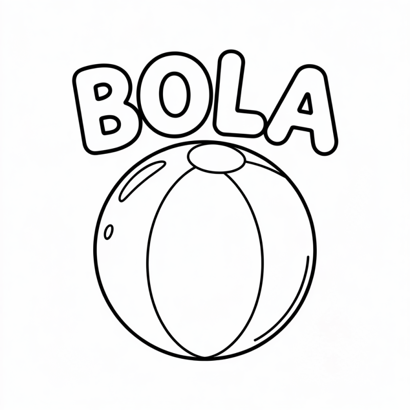 Colorir e Aprender: Bola de Praia