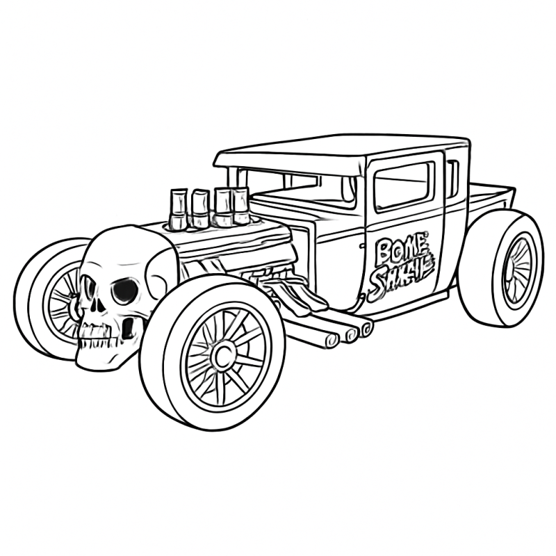 Desenho para colorir do Bone Shaker Hot Wheels