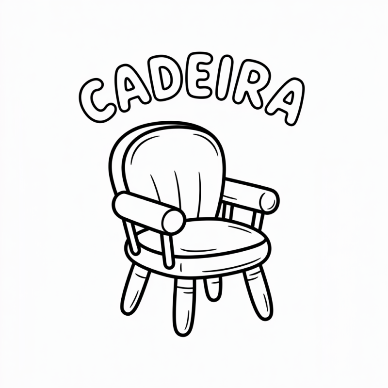 Cadeira para Colorir e Aprender