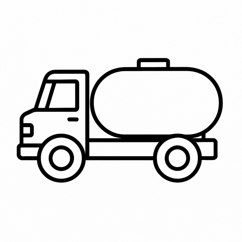 Caminhão-Tanque Estilizado para Colorir