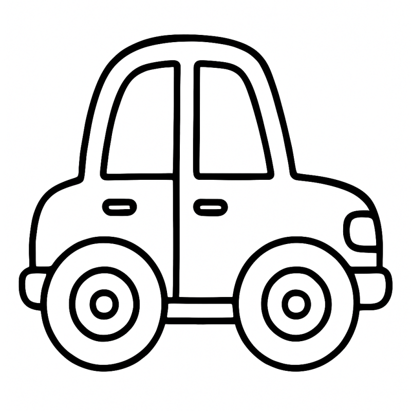 Colorir Carro: Desenho Simples e Divertido