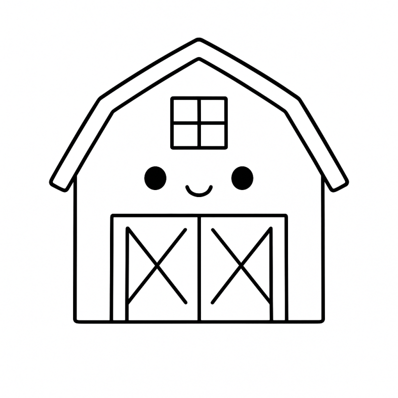 Colorir um Celeiro Fofo: Diversão na Fazendinha