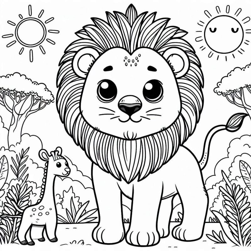 desenho para colorir girafa