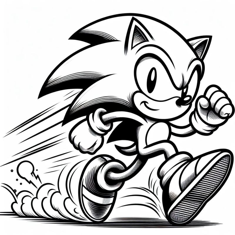 desenho para colorir de sonic