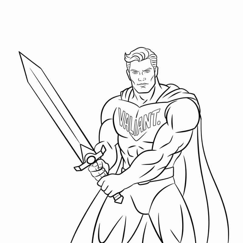 Desenho de Super-Herói para Colorir e Pintar