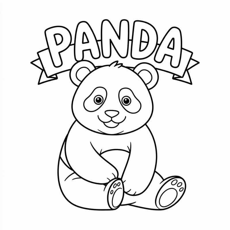 Desenho de Panda: Aprenda e Colora