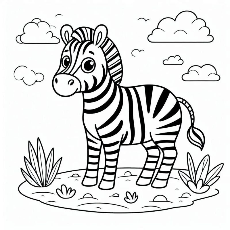 zebra desenho para colorir