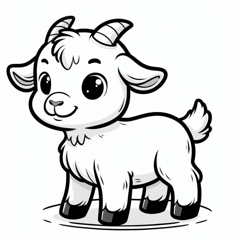 Desenho de Cabritinho para Colorir