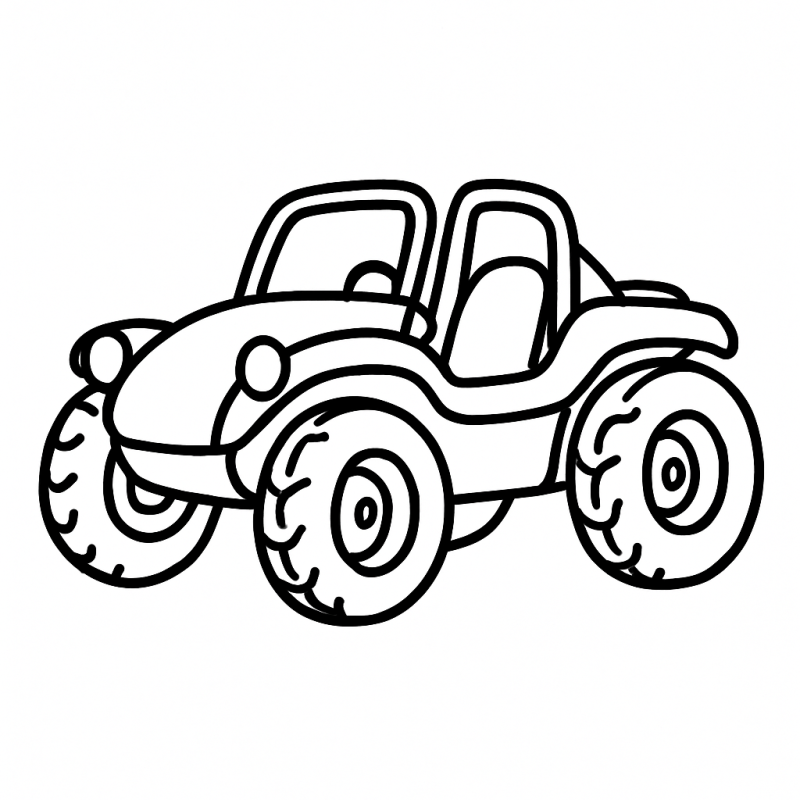 Desenho Estilizado de Buggy: Aventura em Traços