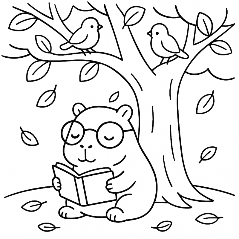 Capivara Intelectual sob a Árvore Serena