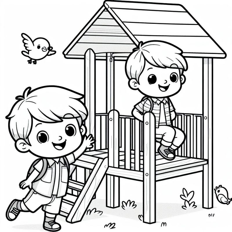 desenho para colorir escolar