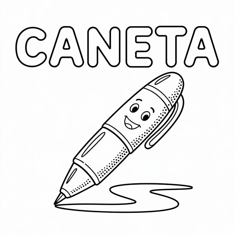 Desenho da Caneta: Aprenda a Escrever Colorindo