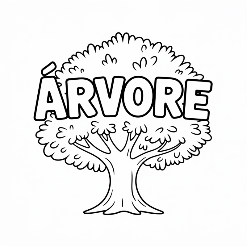 Desenho de Árvore: Colorindo e Aprendendo