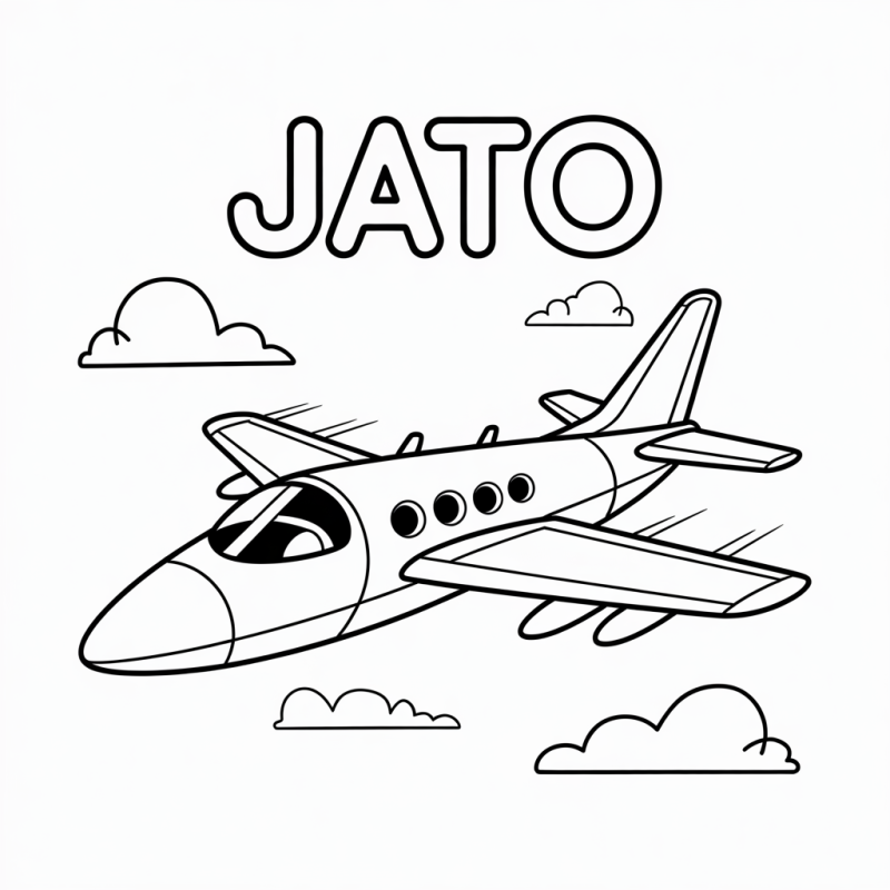 Divirta-se Colorindo um Jato e Aprenda Brincando!