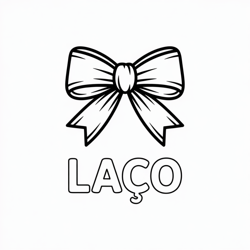 Colorindo e Aprendendo: Desenho de Laço com Palavra