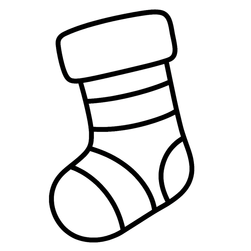 Colorir uma Meia de Natal: Um Desenho Simples e Divertido