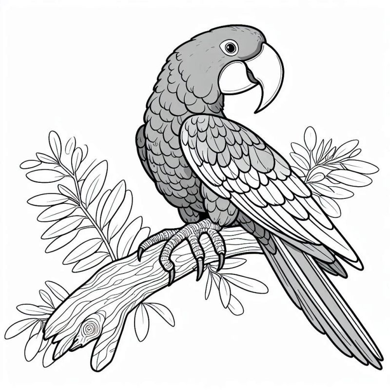 desenho-detalhado-papagaio-pousado-galho.jpg