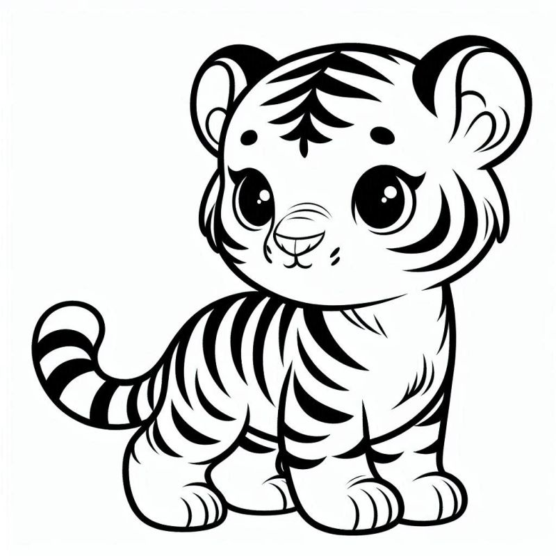 tigre desenho para colorir