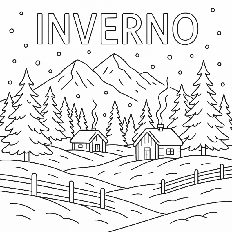 Colorindo uma Paisagem de Inverno