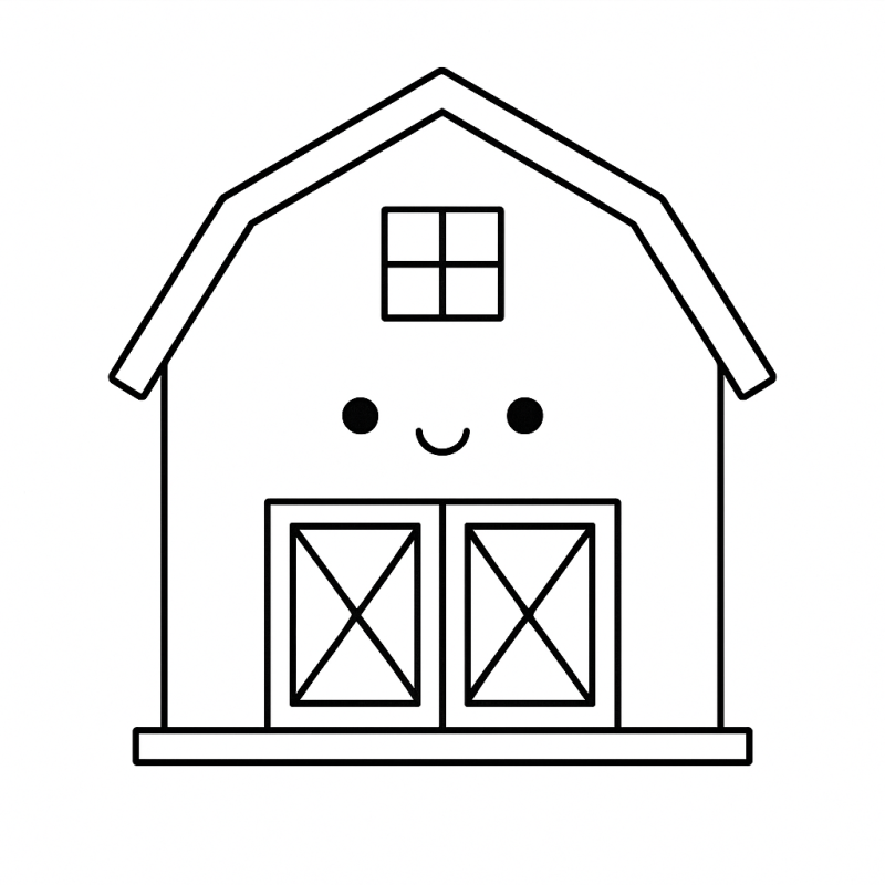 Celeiro Divertido para Colorir: Estilo Fazendinha