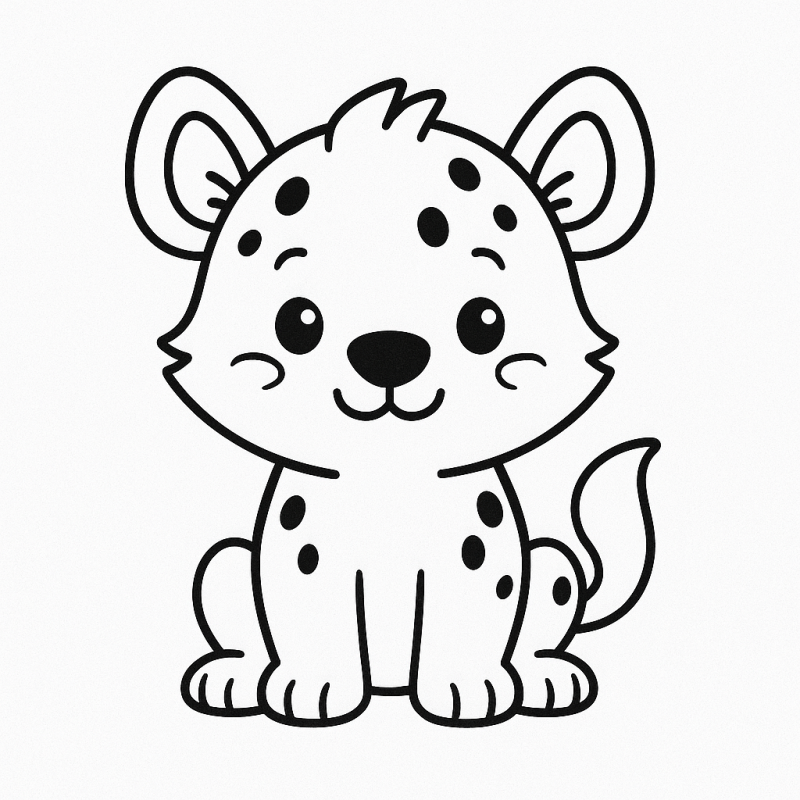 Desenho de filhote fofinho para colorir