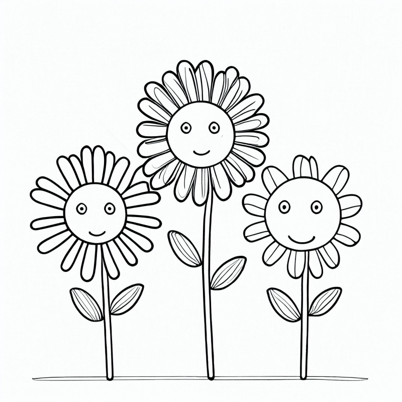 Desenhos de Flores para Colorir Grátis