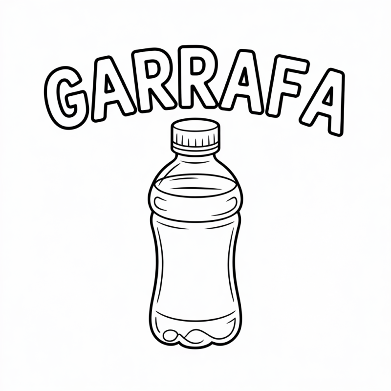 Desenho de Garrafa: Aprendizado e Diversão Colorida